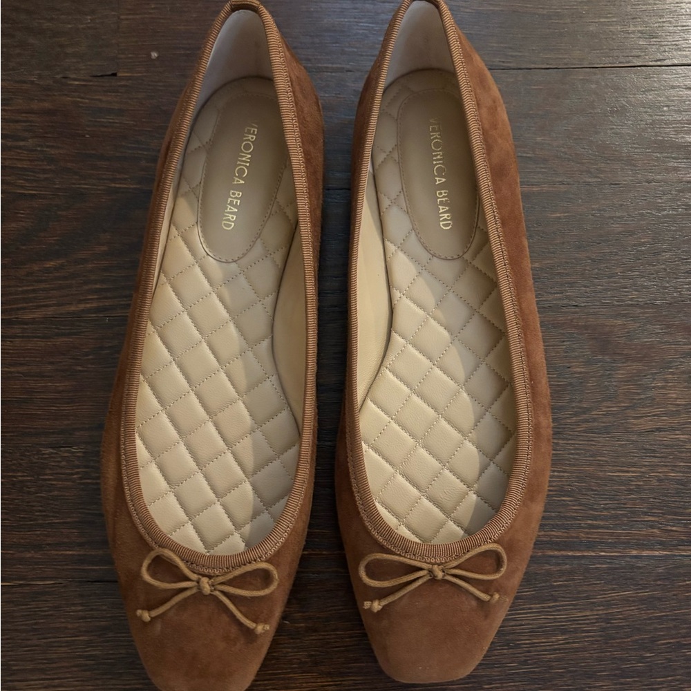 Veronica Beard Brown Suede Ballet Flats